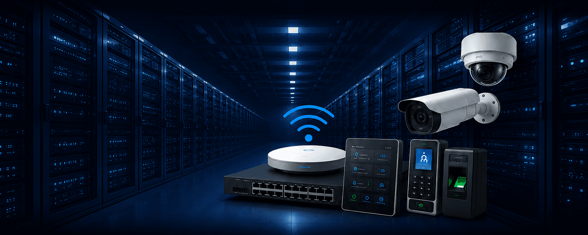 Solutions IT Mz Innovation Technology avec salle serveur, Wi-Fi, videosurveillance et controle d'acces.